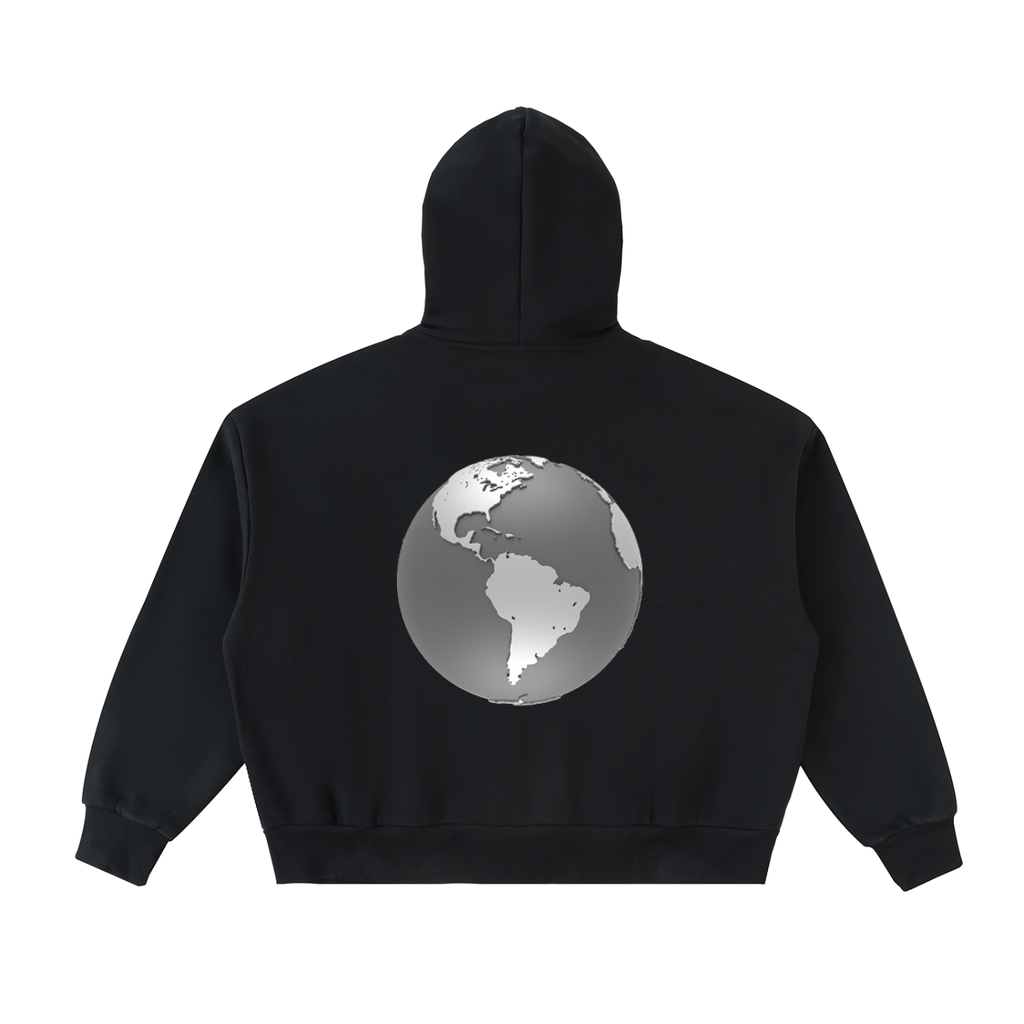 Black Skellie Zip-Up Hoodie