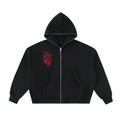 Black Skellie Zip-Up Hoodie