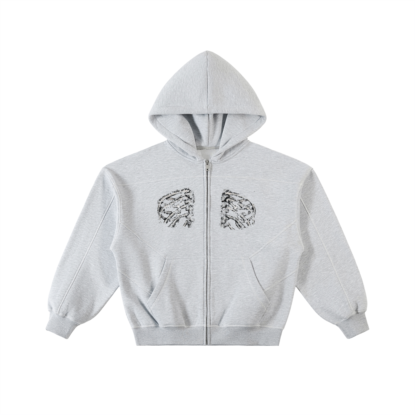 Contrast Skellie hoodie
